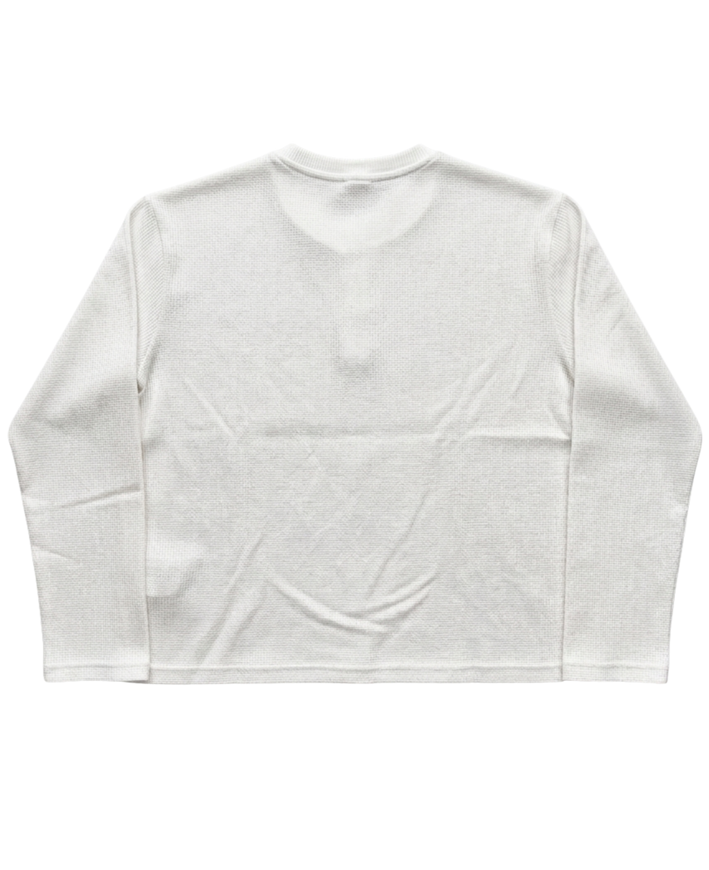 Waffle Henley — Relaxed Fit (White)