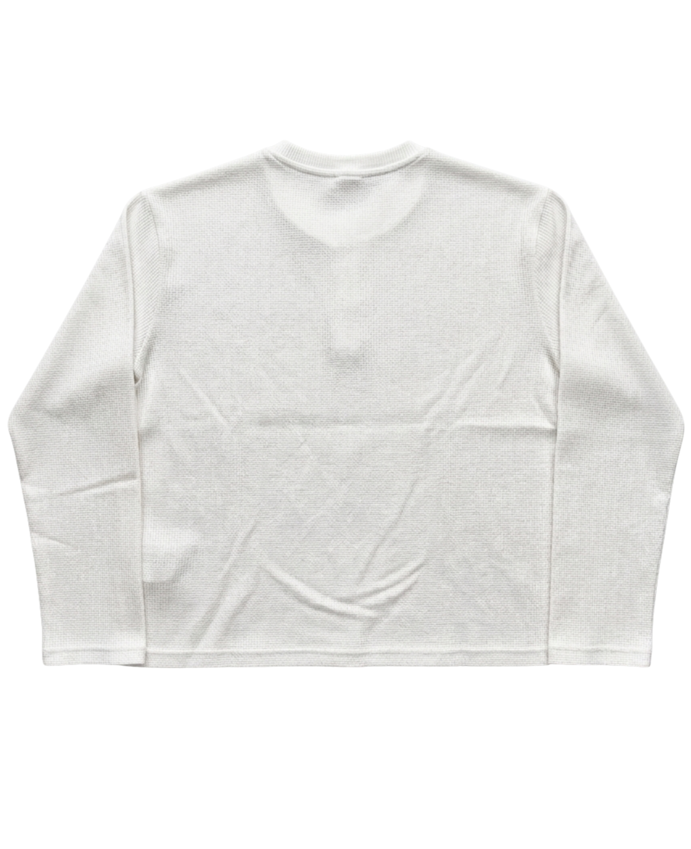 Waffle Henley — Relaxed Fit (White)