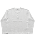 Waffle Henley — Relaxed Fit (White)