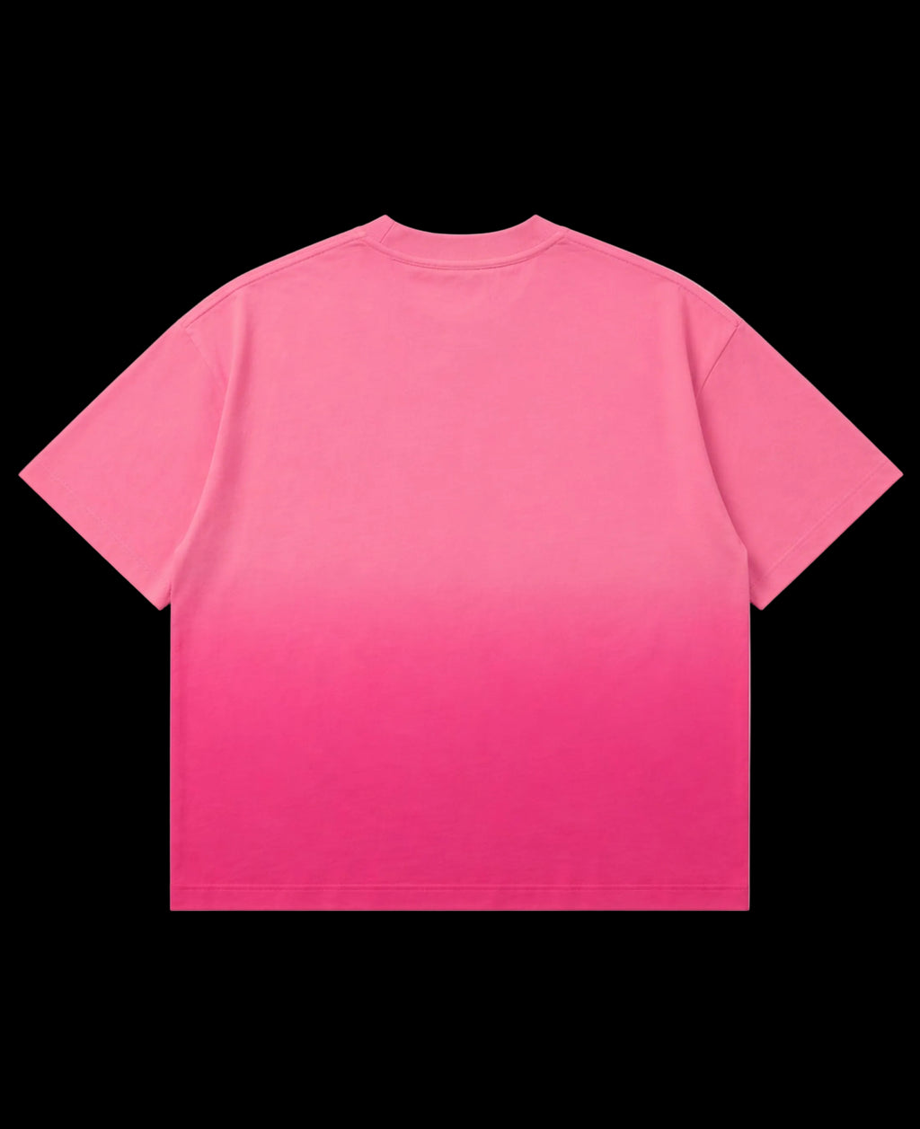 Pink Sunfade Ombré Wash Boxy Fit T-shirt Back Design