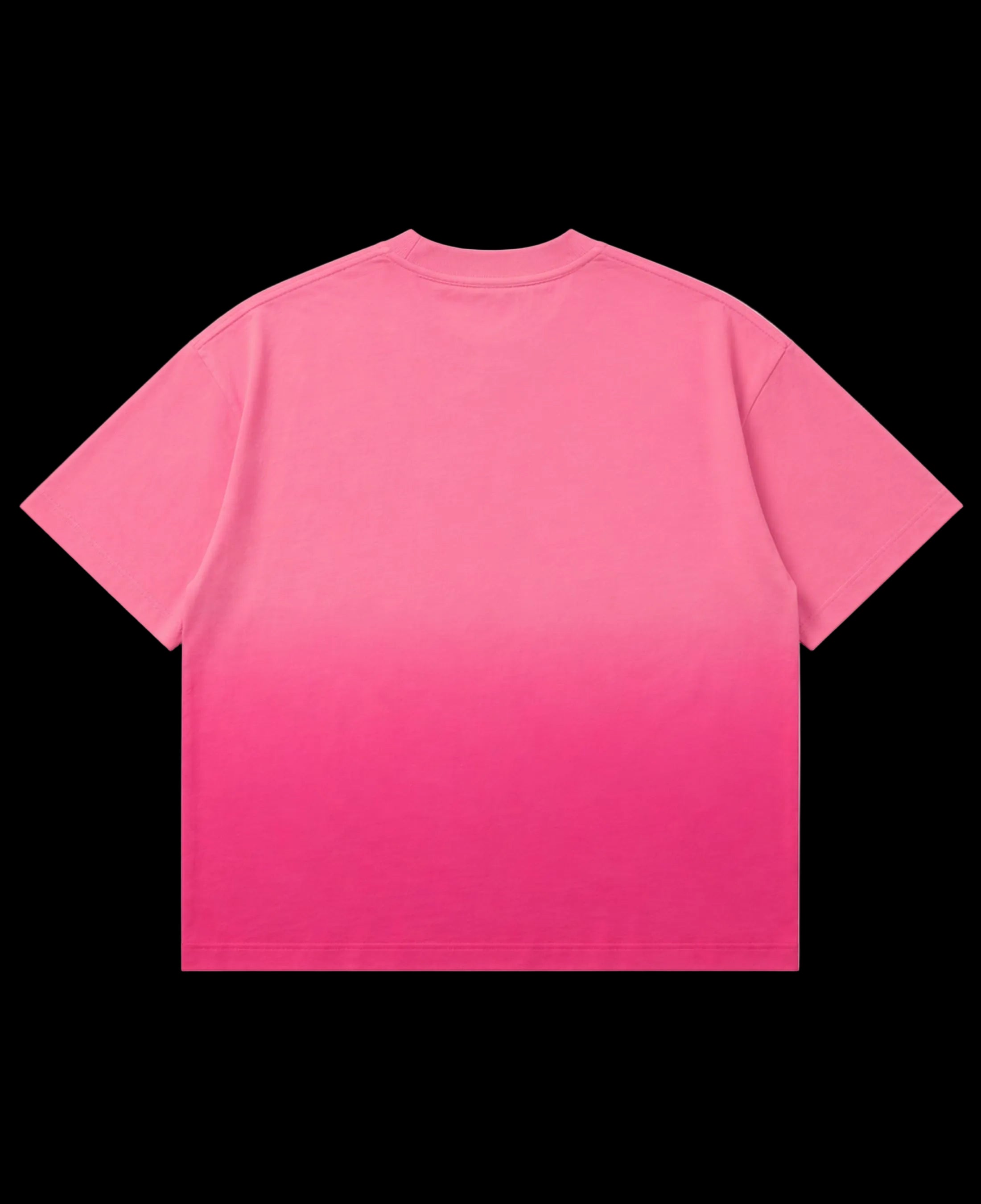Pink Sunfade Ombré Wash Boxy Fit T-shirt Back Design